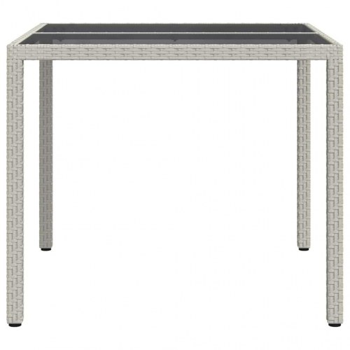 Havebord i hvid polyrattan - 90 x 90 x 75 cm