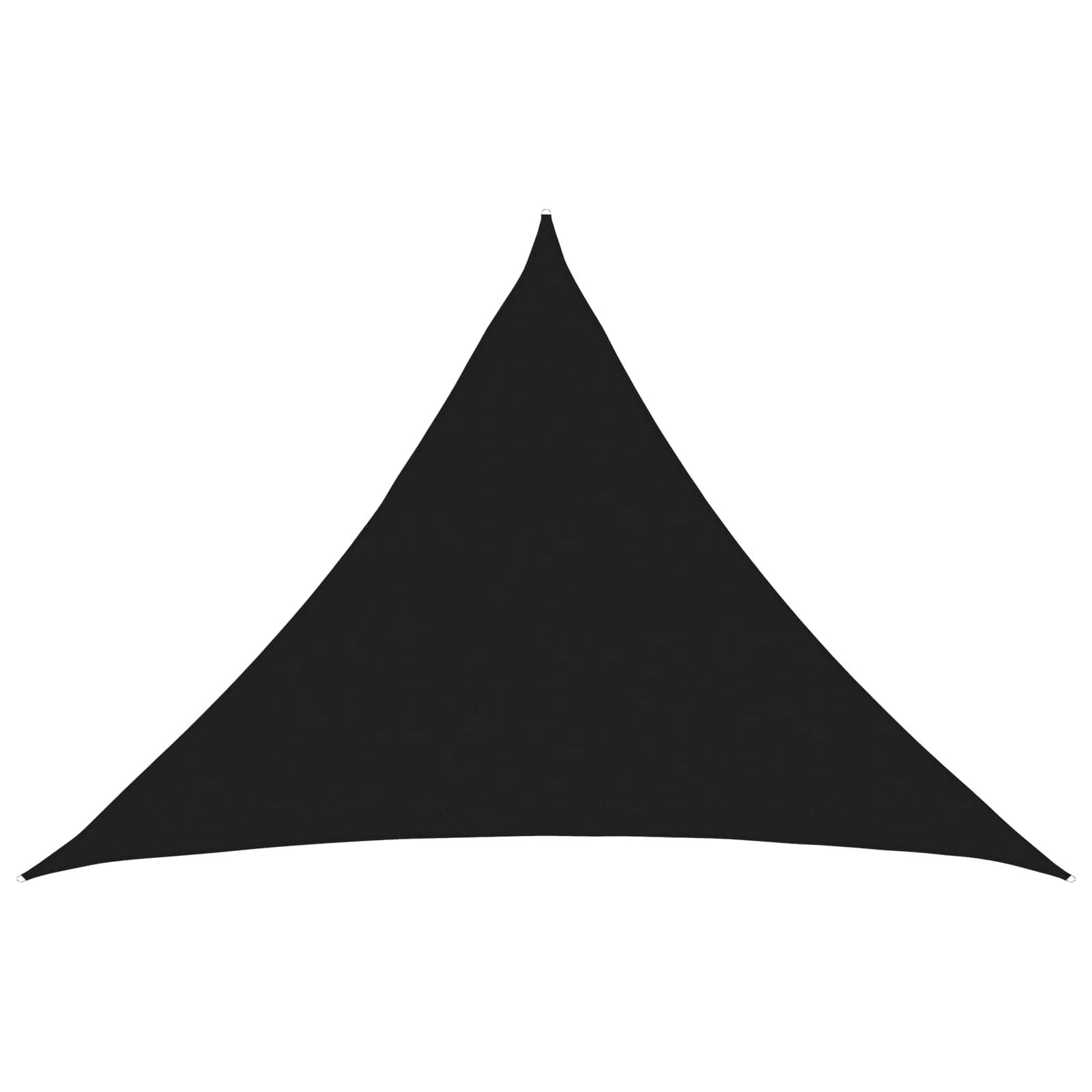 Solsejl trekant - sort 7 × 5 × 5 m i HDPE