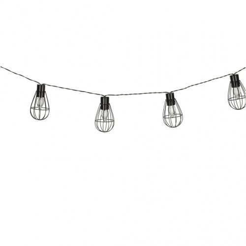 Solcelle lyskæde med pærecages - 10 LED, 3,8 m, IP44