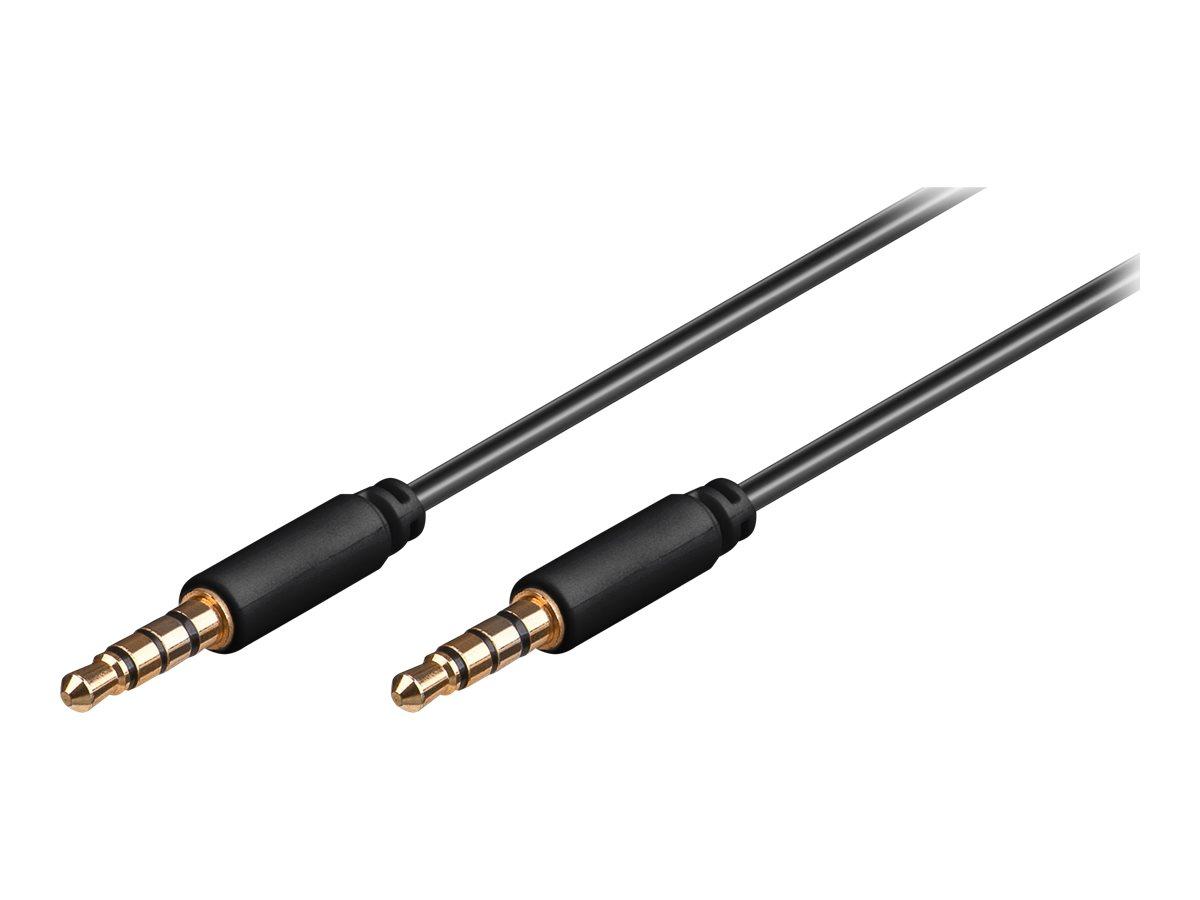 Goobay 3,5 mm lydkabel 4-polet til 4-polet - 1 m, sort billede