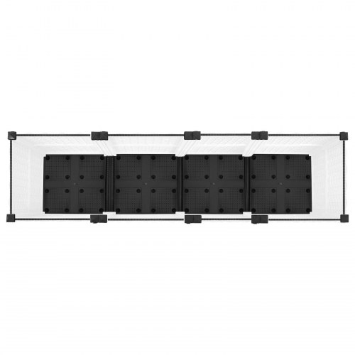 Havekrukke med hjul - hvid plantekasse i PP 160 × 40 × 48 cm