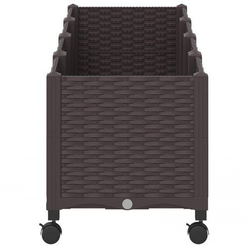 Havekrukke på hjul - brun PP 160 × 40 × 44 cm