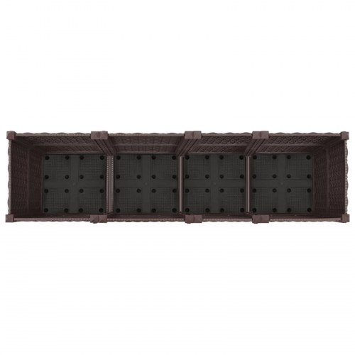 Havekrukke på hjul - brun PP 160 × 40 × 44 cm