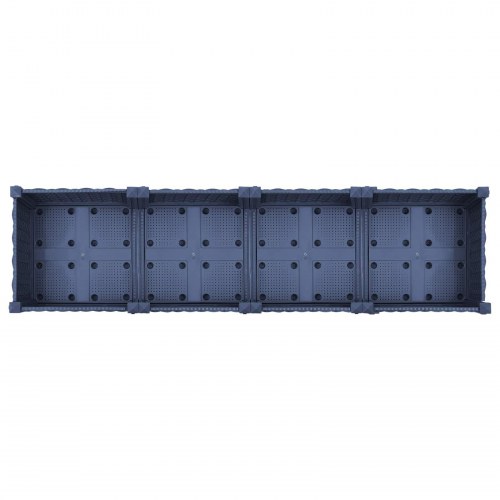 Havekrukke med hjul - blågrå PP, 160 × 40 × 33 cm
