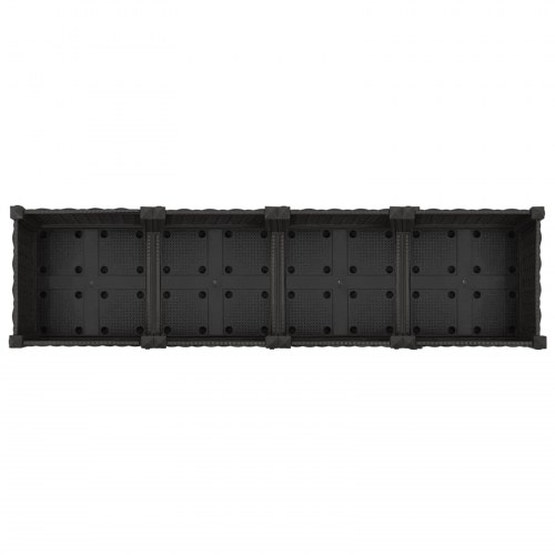 Havekrukke med hjul - sort PP 160 × 40 × 29 cm