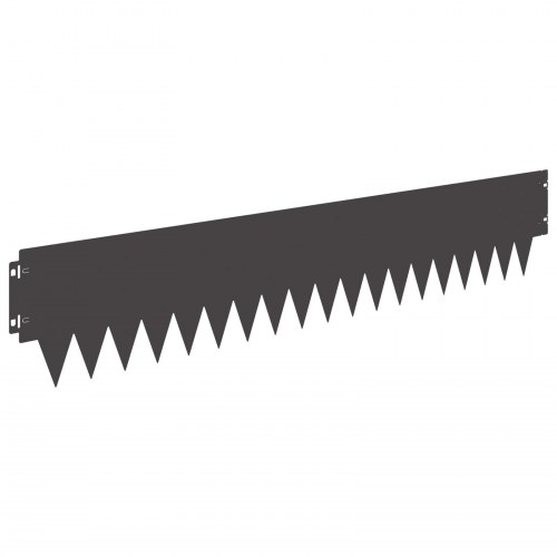 Plænekant i metal, sort - 10 stk. 103 × 20 cm