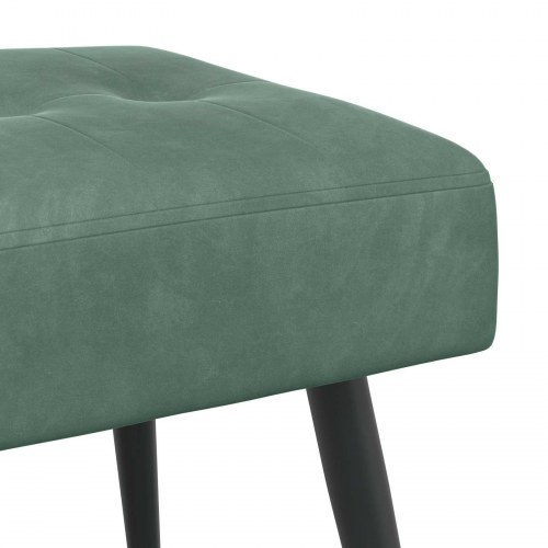 Bænk med knap-tufting i velour - havgrøn 60 × 40 × 45 cm