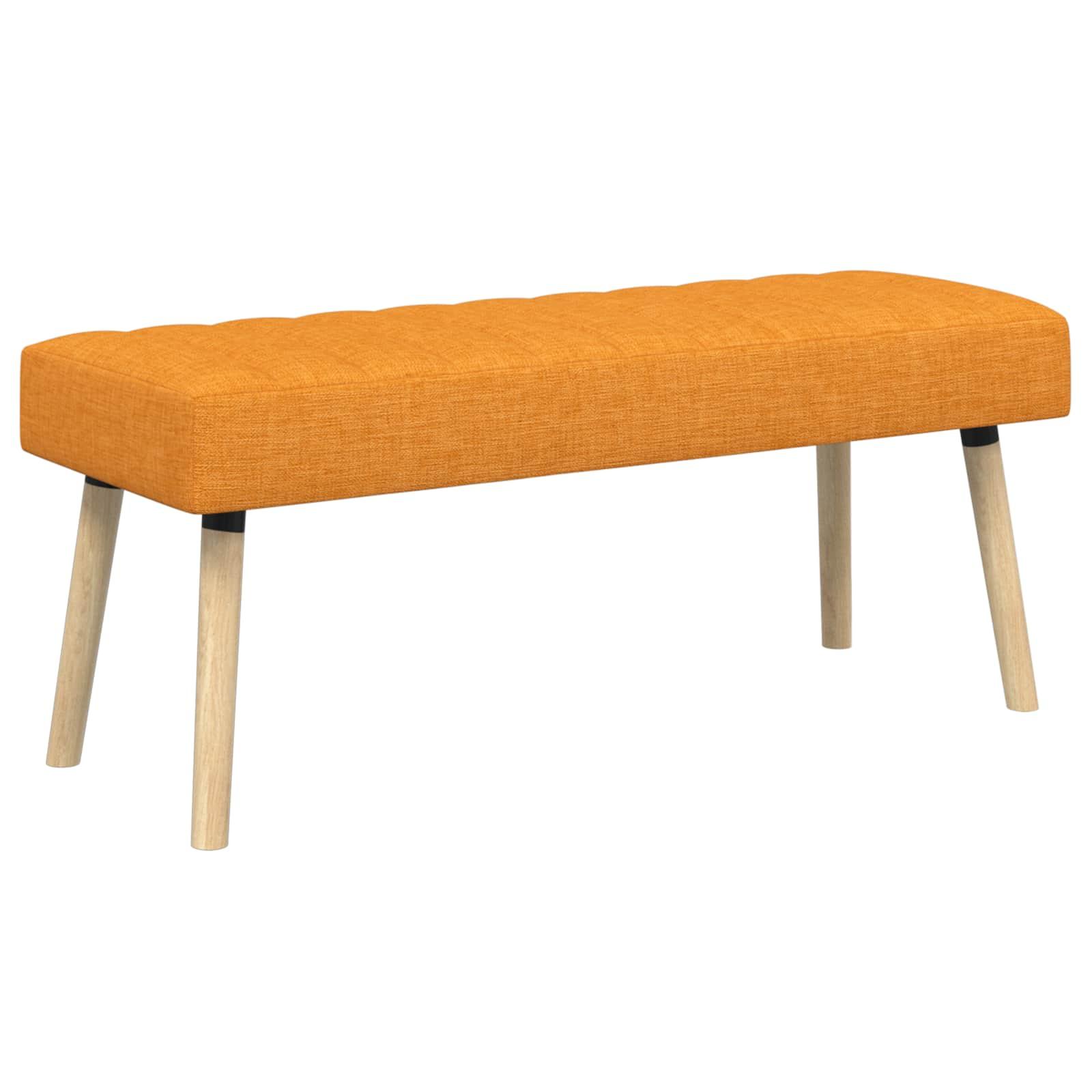 Kanalpuddet bænk - mørk gul stof, 110 × 40 × 46 cm
