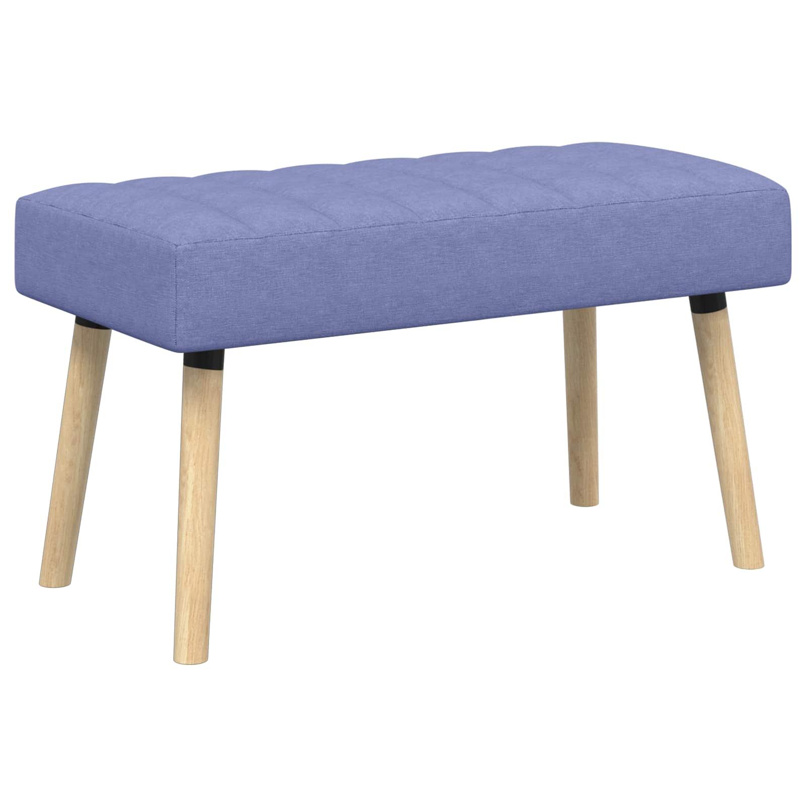 Kanalpuddet bænk i stof - jeansblå 80 × 40 × 46 cm
