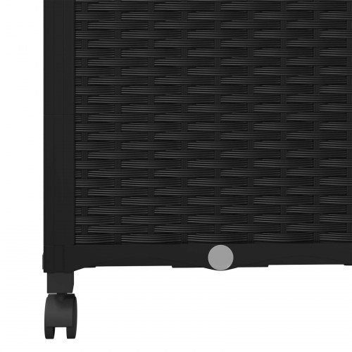 Haveplantekasse med espalier og hjul - sort PP 120 × 40 × 146 cm