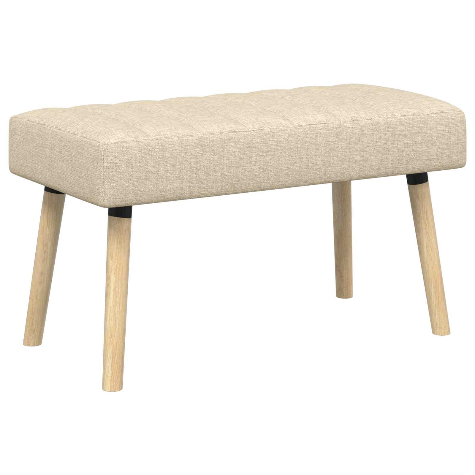 Kanalpuddet bænk i stof - creme, 80 × 40 × 46 cm