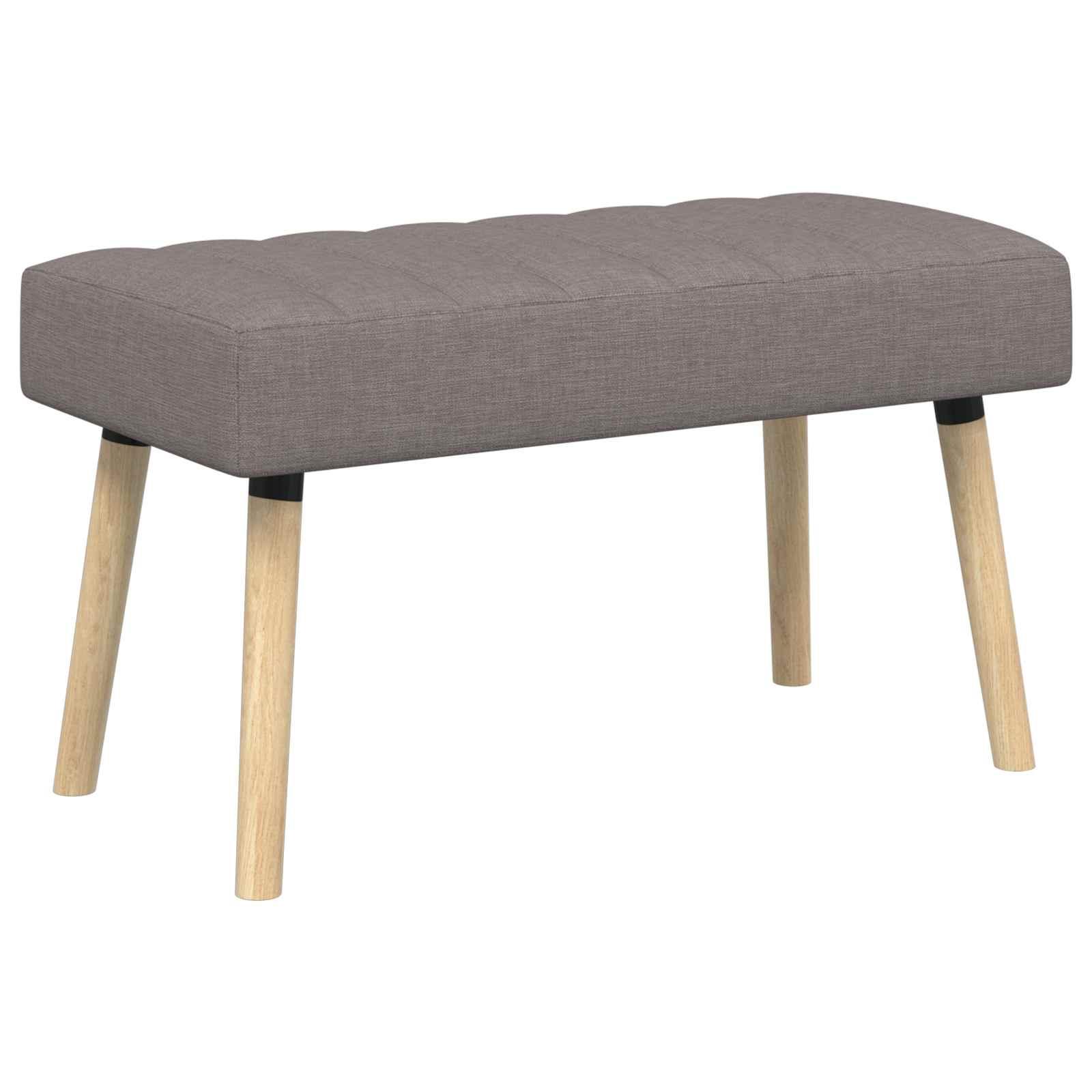Kanalpuddet bænk i stof - gråbrun, 80 × 40 × 46 cm