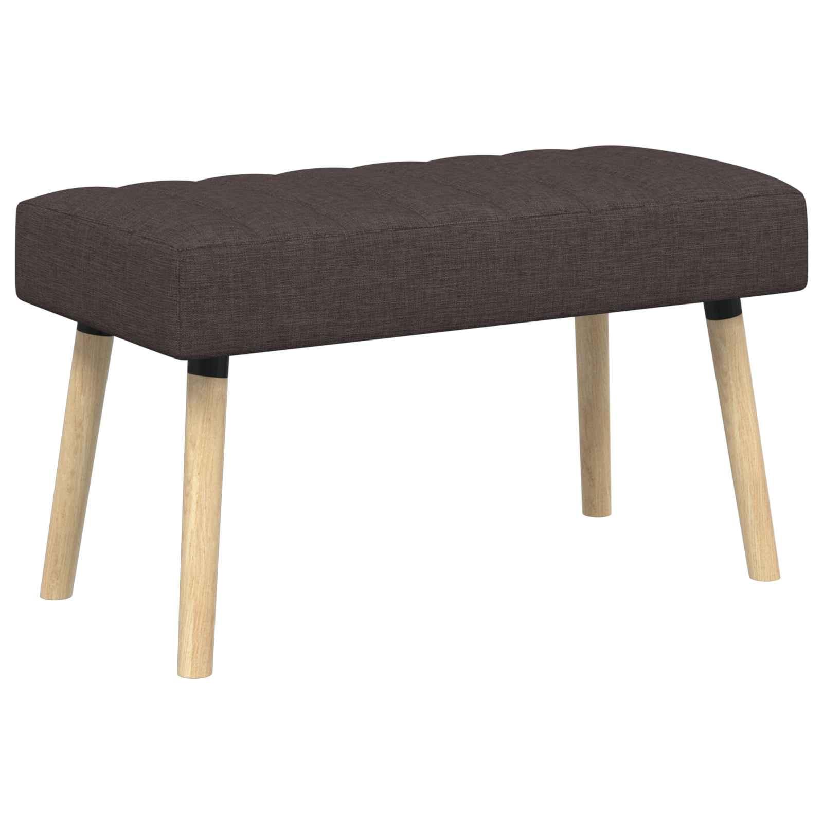 Kanalpuddet bænk i stof - mørk brun, 80 × 40 × 46 cm