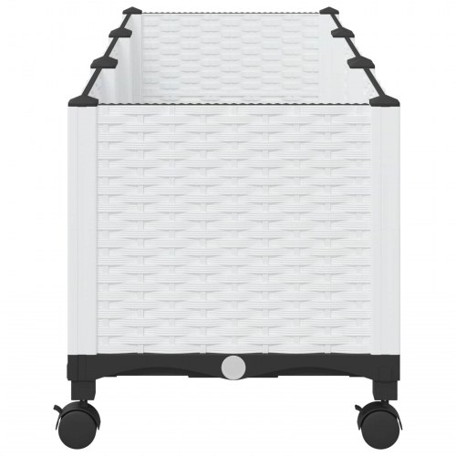 Havekrukke på hjul - hvid PP 120 × 40 × 48 cm