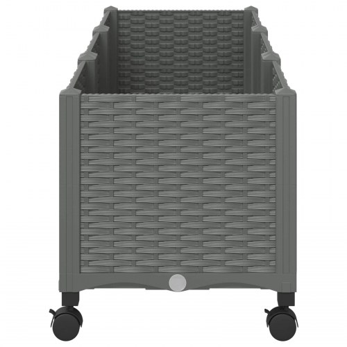 Havekrukke med hjul - lysegrå 120 × 40 × 48 cm i PP