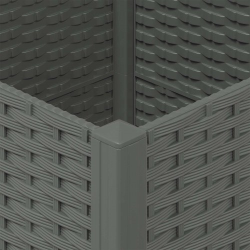Havekrukke med hjul - lysegrå 120 × 40 × 48 cm i PP