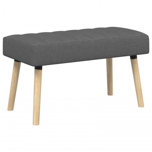 Kanalpuddet bænk - mørkegrå stof, 80 × 40 × 46 cm