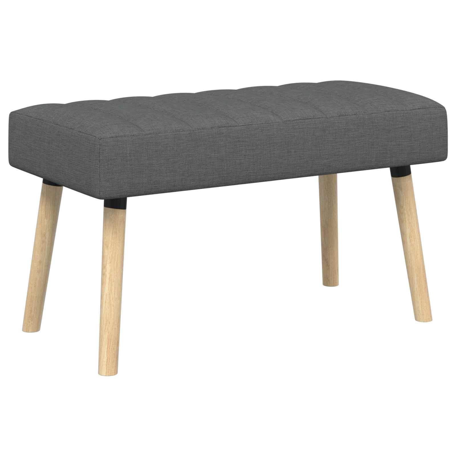 Kanalpuddet bænk - mørkegrå stof, 80 × 40 × 46 cm