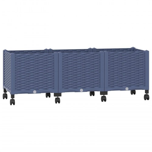 Havekrukke med hjul - blågrå 120 × 40 × 48 cm i PP