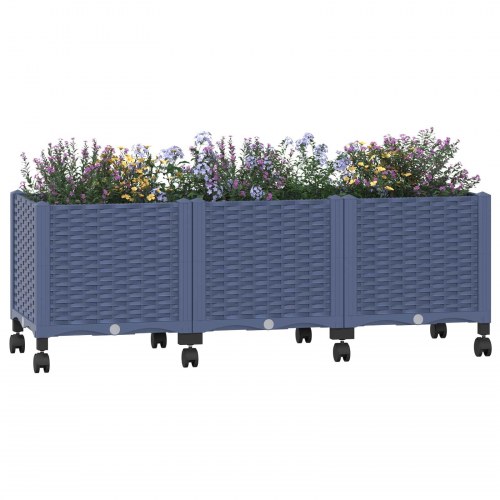 Havekrukke med hjul - blågrå 120 × 40 × 48 cm i PP