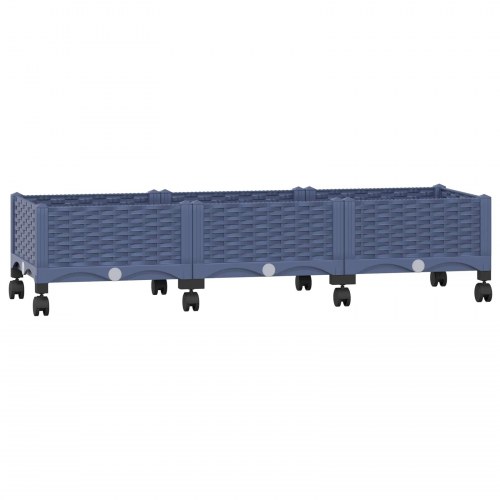 Havekrukke med hjul - blågrå 120 × 40 × 33 cm, PP