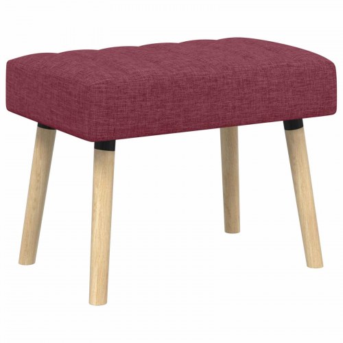 Kanalpuddet bænk i stof - vinrød 60 × 40 × 45 cm