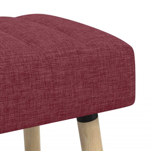 Kanalpuddet bænk i stof - vinrød 60 × 40 × 45 cm