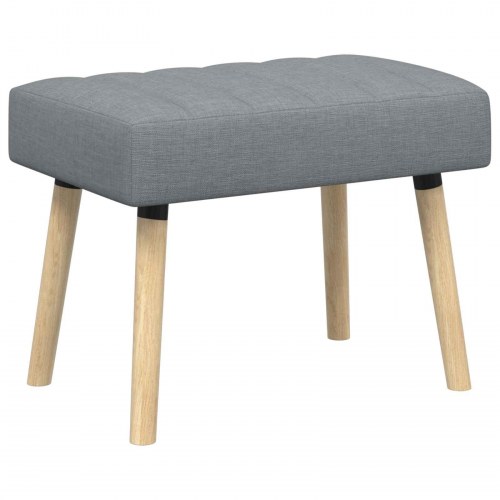 Kanalpuddet bænk i stof - lysegrå 60 × 40 × 45 cm