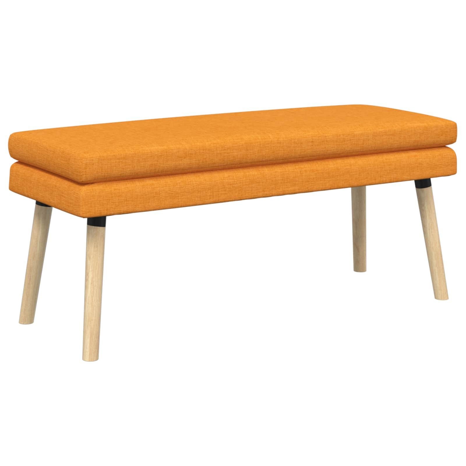 vidaXL Dobbeltlagret bænk Mørk Gul 110 x 40 x 47 cm Stof