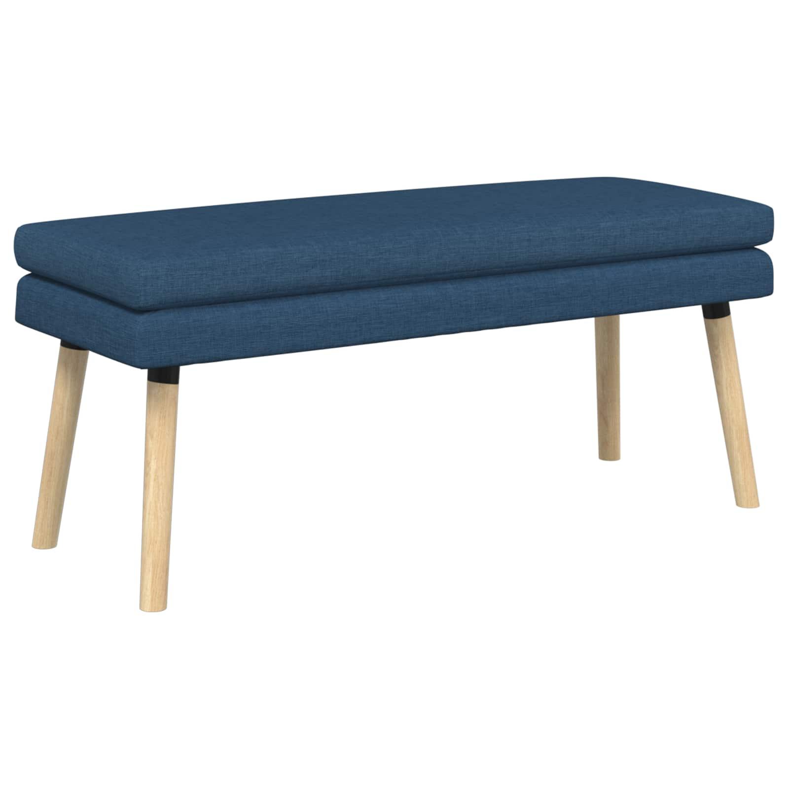 vidaXL Dobbeltlagret bænk Blå 110 x 40 x 47 cm Stof