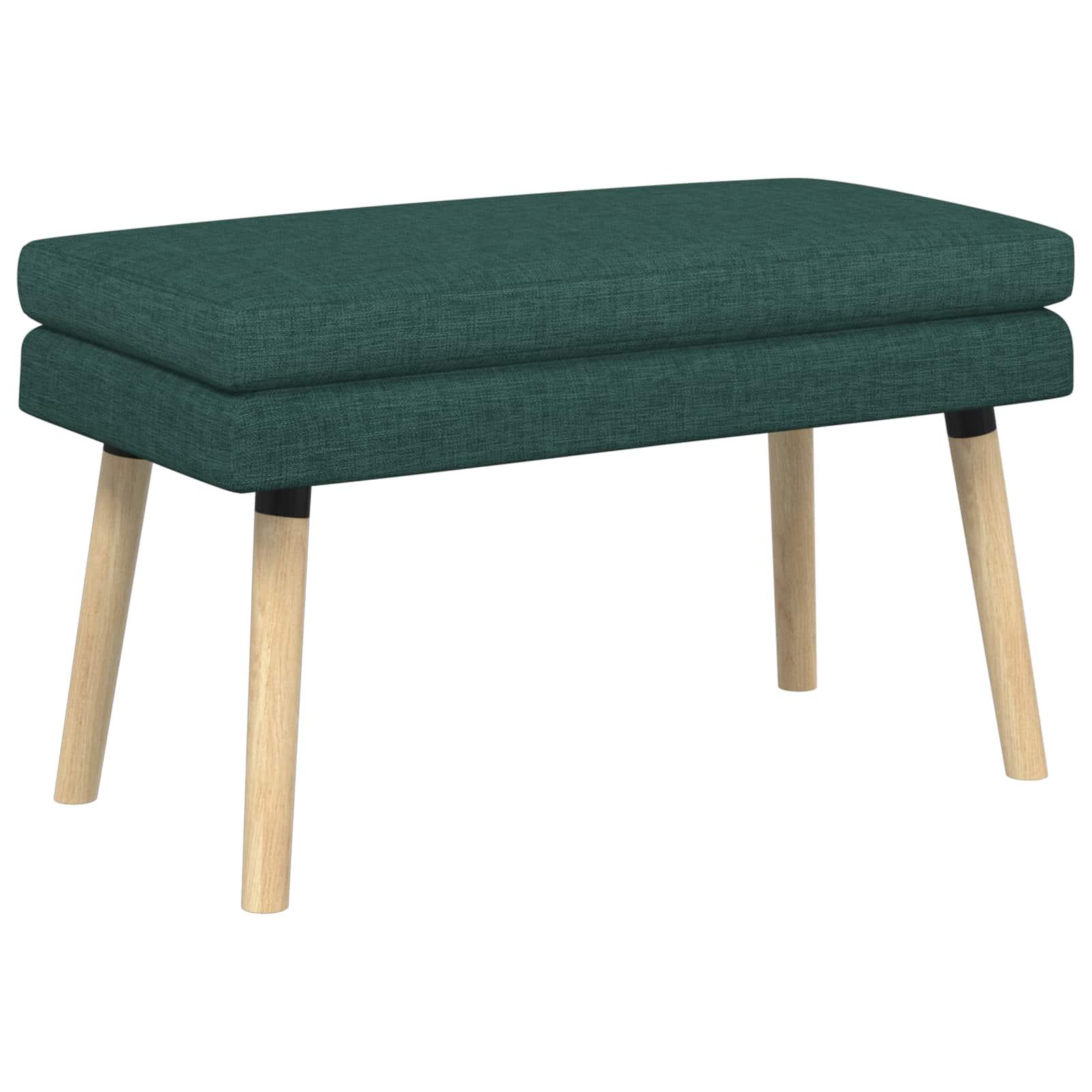 Dobbeltlagret bænk i stof - mørkegrøn 80 × 40 × 47 cm