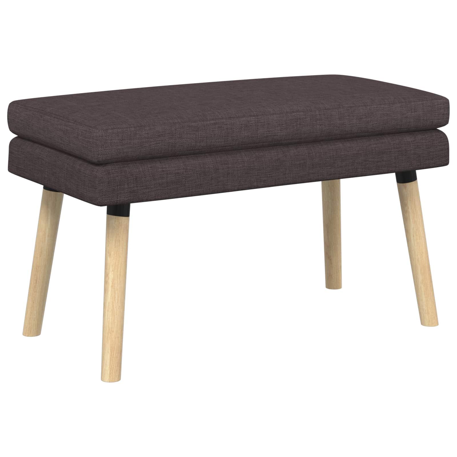 Dobbeltlagret bænk i stof - mørk brun 80 × 40 × 47 cm