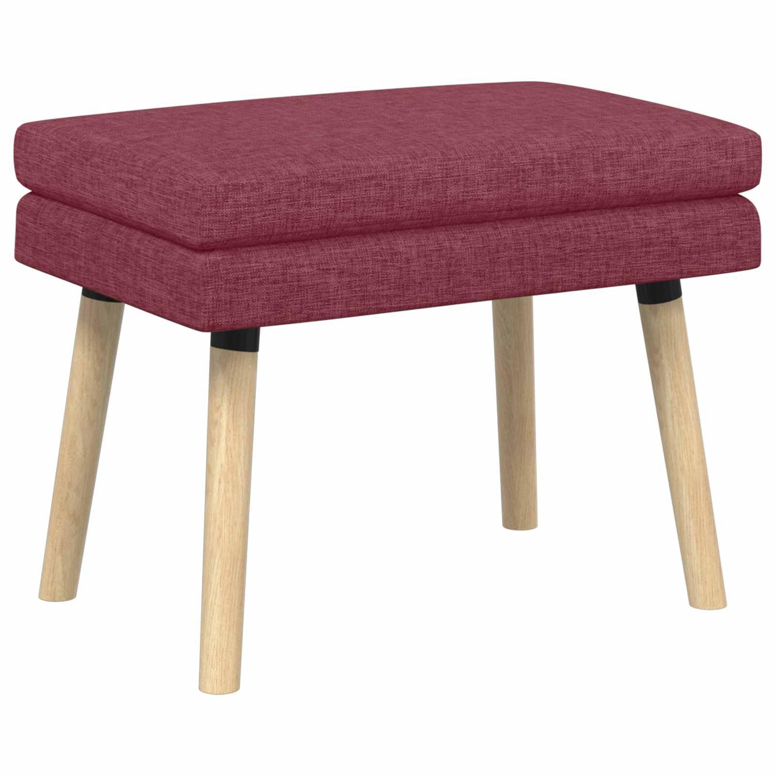 Dobbeltlagret bænk - vinrød stof 60 × 40 × 46 cm