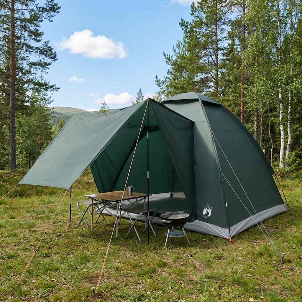 Camping telt - army grøn 190 × 140 × 105 cm i polyester og stål