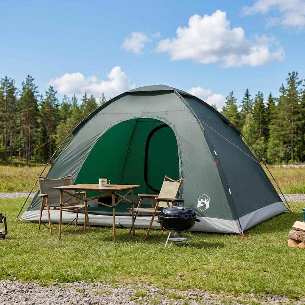 Camping telt med tag - armygrøn 335 × 275 × 180 cm