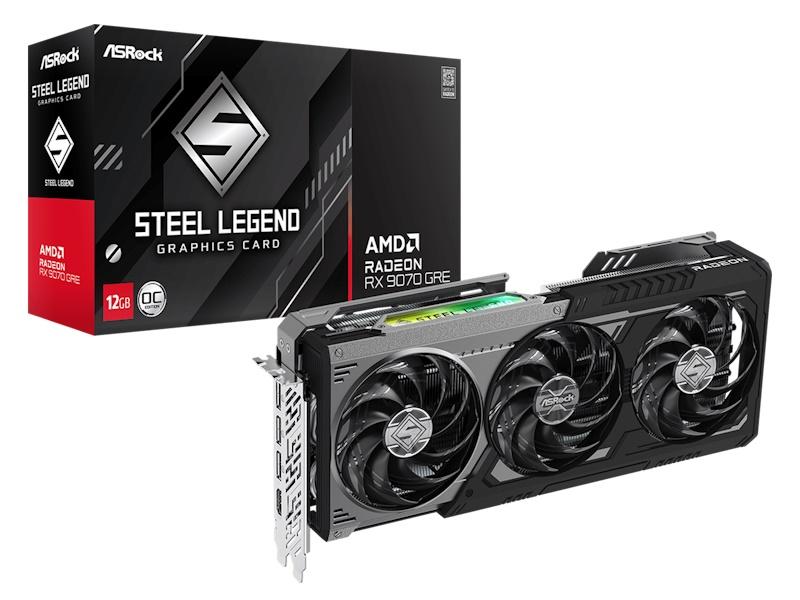 ASRock Radeon RX 9070 GRE Steel Legend Dark OC 12 GB grafikkort