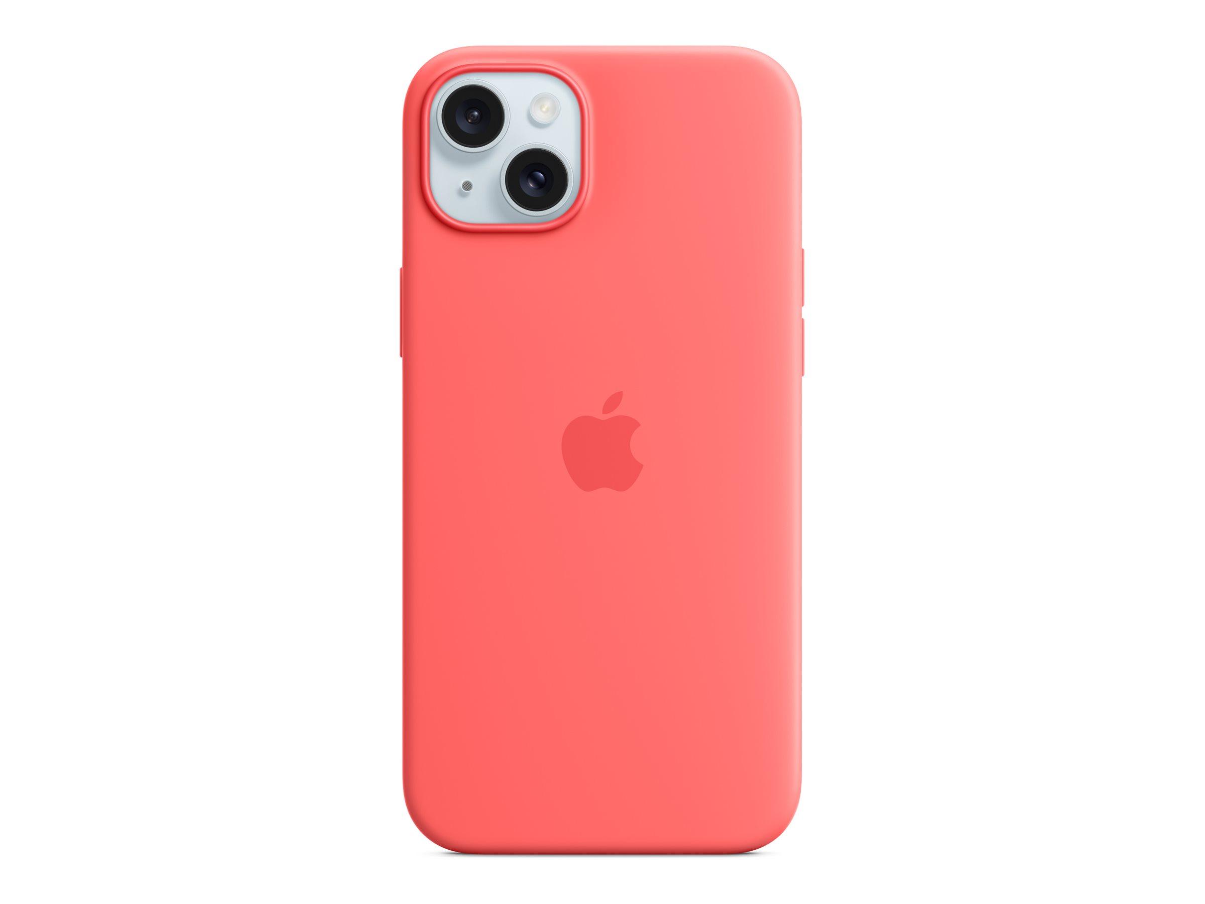 Apple iPhone 15 Plus silikonecover med MagSafe - guava (lyserød)