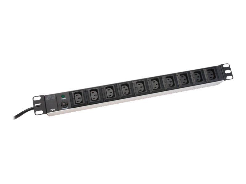 DIGITUS DN-95404 stikdåse til rack - 10 x IEC C13, 10 A, 2 m