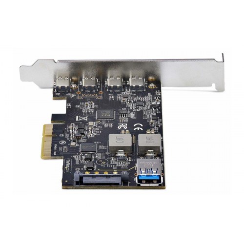 StarTech.com PS4C3IA3 PCIe USB-kort - 5 porte (4x USB‑C, 1x intern USB‑A), USB 3.2 10 Gbps, PCIe 3.0 x4 - Windows/macOS/Linux