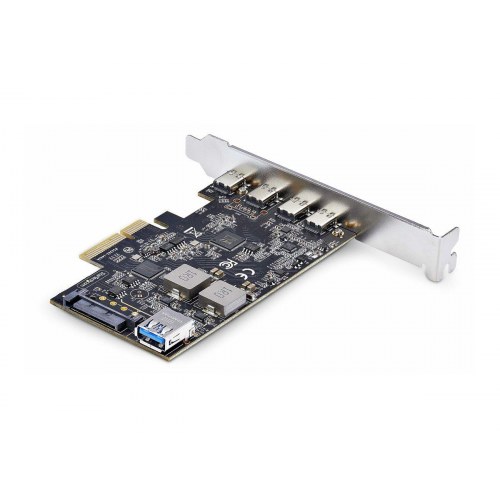 StarTech.com PS4C3IA3 PCIe USB-kort - 5 porte (4x USB‑C, 1x intern USB‑A), USB 3.2 10 Gbps, PCIe 3.0 x4 - Windows/macOS/Linux