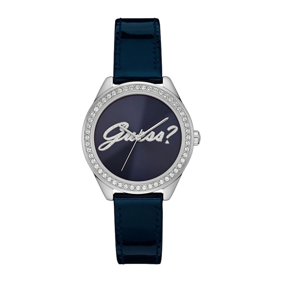 Guess dameur - analogt armbåndsur 36,5 mm - blå/sølv (OUTLET D)