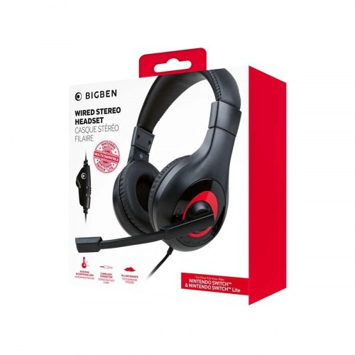 Nacon SWITCHHEADSETV1 gaming headset med mikrofon - sort (OUTLET A)