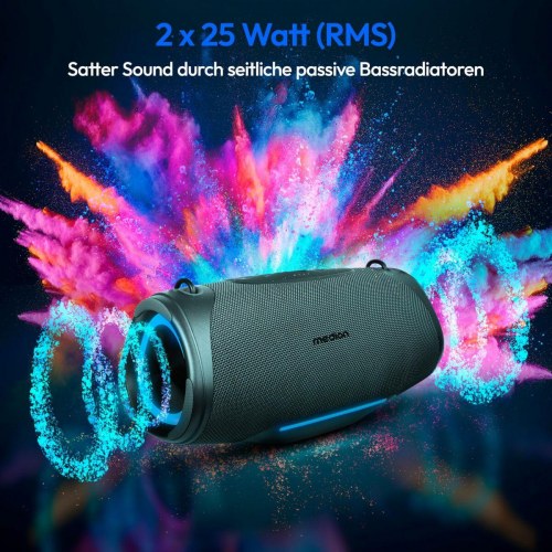 Medion 50077074 bærbar Bluetooth-højttaler 50 W - antracit (OUTLET A)