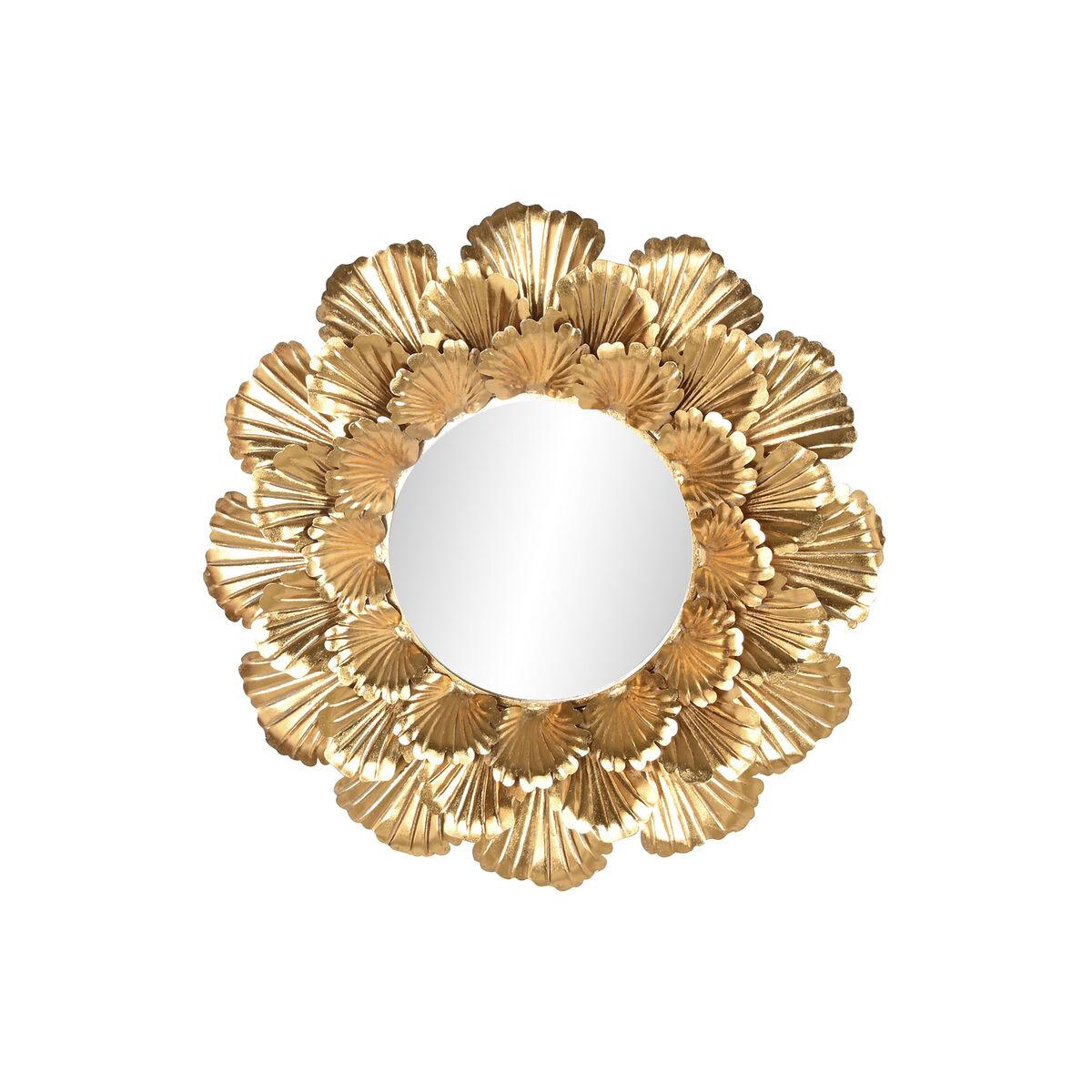 Vægspejl - cirkulært glamour spejl i metal, gylden, 76,5 cm (OUTLET C)