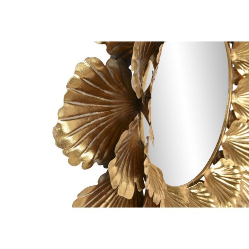 Vægspejl - cirkulært glamour spejl i metal, gylden, 76,5 cm (OUTLET C)