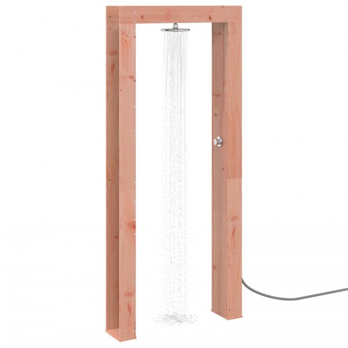 Udendørs bruser 226 cm - massiv douglas og rustfrit stål