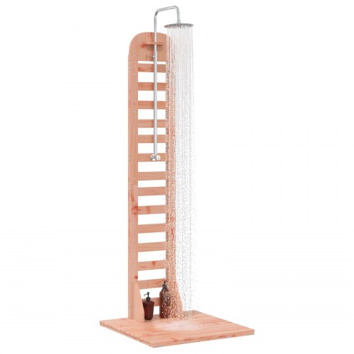 Udendørs bruser 223 cm - massiv douglasgran og rustfrit stål
