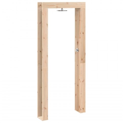Udendørs bruser 226 cm - massivt fyrretræ og rustfrit stål