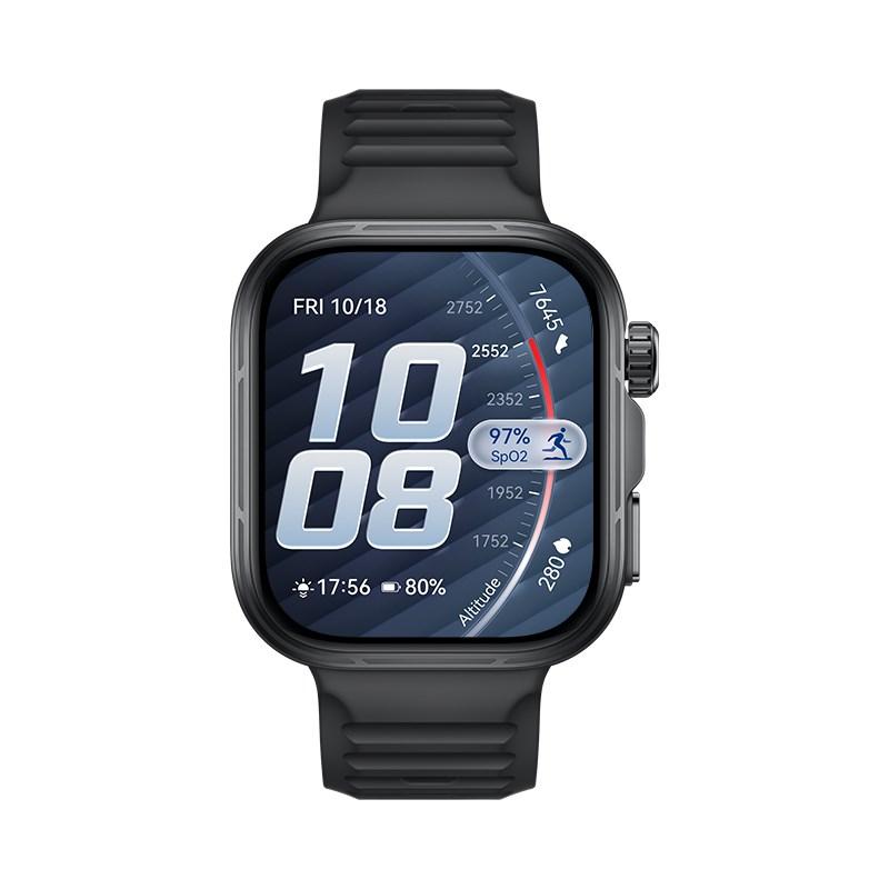 Huawei Watch Fit 5 Pro - Aluminiumslegering - smart ur med rem - fluoroelastomer - sort - håndledsstørrelse: 130-210 mm - display 1.92 - NFC, Bluetooth 6.0 BLE/BR - 30.4 g - sort
