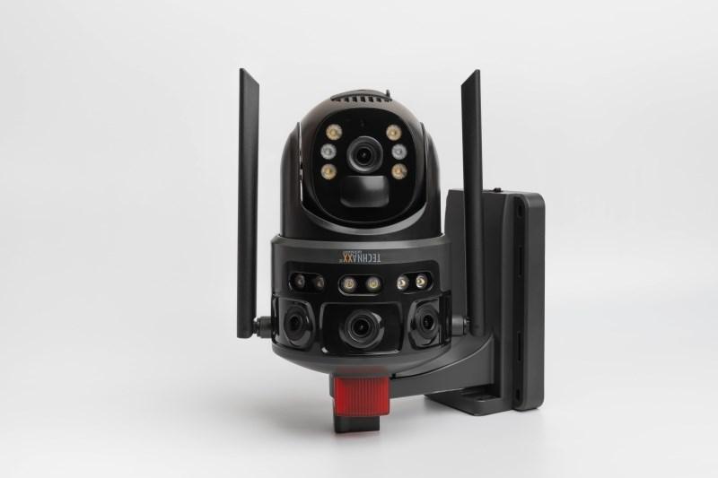 TECHNAXX TX-329 udendørs dome IP-overvågningskamera - 6 MP, Wi‑Fi/4G, IP65